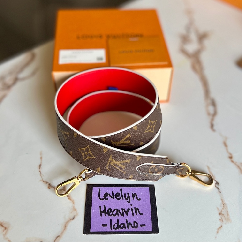 SOLD-Authentic Louis Vuitton Bandouliere Monogram Red